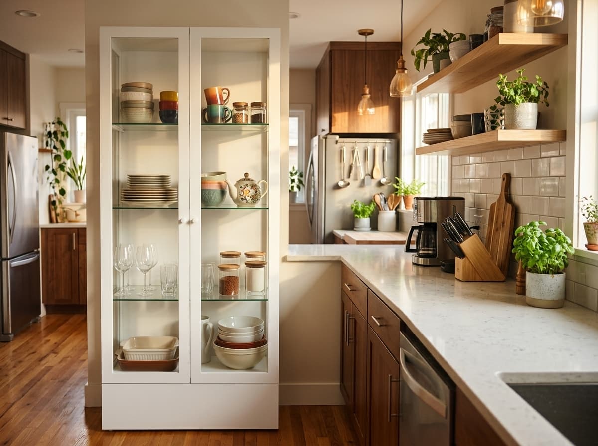 Modern Minimalist Glass Display Cabinet