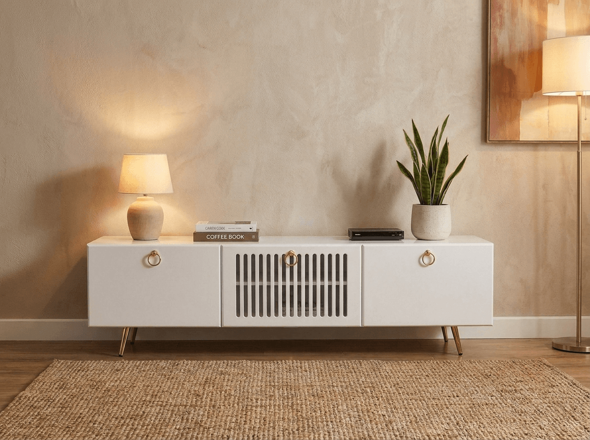 Mid-century-inspired TV stand and media console