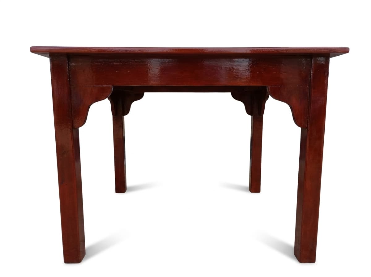 red brown dining table